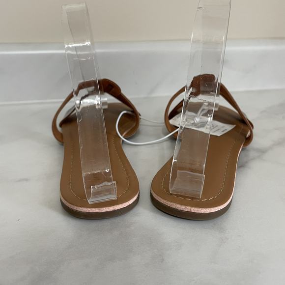 J. CREW Beachside Slide Sandals Women’s Size 7 Smooth Tortoise Print T Strap NEW - Picture 4 of 9